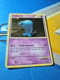 2010 Pokemon WOBBUFFET HeartGold & SoulSilver Base COSMOS HOLO Card 13/123 SWIRL - Image 4