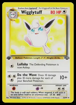 Pokemon Card - Wigglytuff Jungle 32/64 Rare 1st Edition - Image 1