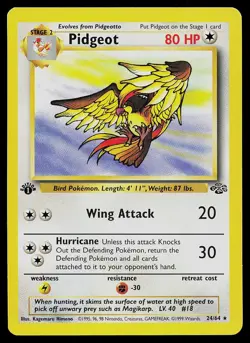 Pokemon Card - Pidgeot Jungle 24/64 1st Edition Rare - Image 1