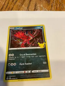 Yveltal 19/25 25th Anniversary Celebrations Holo Pokemon Card NM/MINT - Image 1