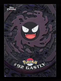 2000 Topps Chrome TV Animation Series #92 Gastly Pokemon Card - Image 1