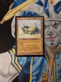 Grand Coliseum MTG Onslaught Rare Land Moderately Played x1 GC1 - Image 2