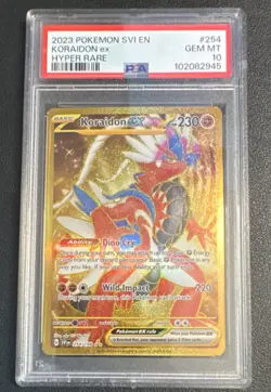 Pokemon Koraidon ex Hyper Rare Holo SV01 254/198 EN 2023 PSA 10 - Image 1