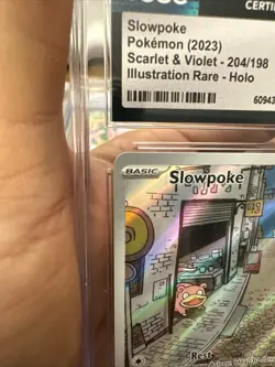 Super Clean ! Pokemon TCG Slowpoke Scarlet & Violet Base IR 204/198 CGC 10 - Image 2