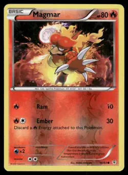 2016 Pokemon Magmar Common Generations 16/83 Reverse Holo HP - Image 1