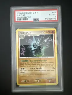 Pokemon Pupitar 47/100 SF Stormfront PSA 6 EX-MT - Image 1
