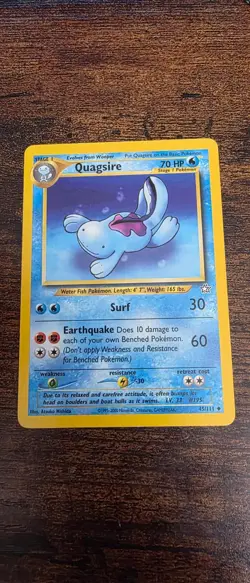 Quagsire 45/111 Uncommon Neo Genesis Pokemon Lightly Played - Image 1