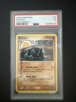 Phanpy 15/17 POP Series 2 Pokemon TCG Vintage PSA 3 VG - Image 1