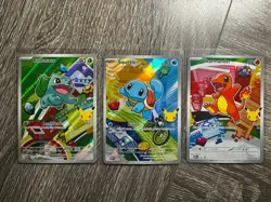 Pokemon TCG First Partner Illustration Gen 1 Kanto Starters Set Mint GRADEABLEU - Image 1