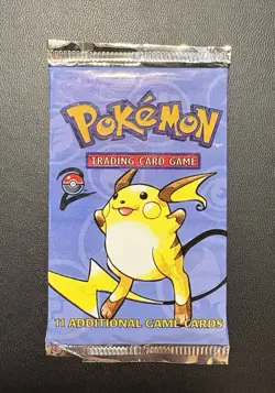 HEAVY WOTC Pokemon Base Set 2 Raichu Art Vintage SEALED Booster Pack HEAVY - Image 3