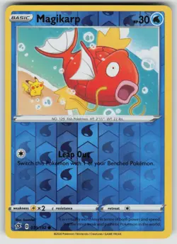 MAGIKARP 039/192 COMMON REBEL CLASH POKEMON REVERSE HOLO NEAR MINT - Image 1