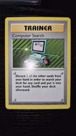 Pokemon TCG Computer Search Base Set 71/102 Regular Shadowless Rare NM - Image 1