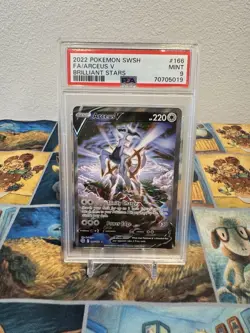 Pokemon TCG Arceus V SWSH Brilliant Stars Alt Art 166/172 PSA 9 MINT - Image 1