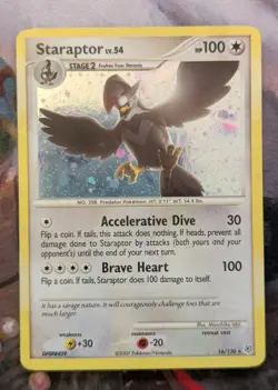 Staraptor 16/130 Holo Rare Pokemon TCG Diamond and Pearl - Image 1
