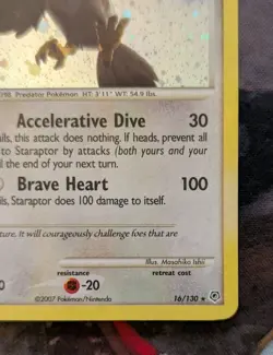 Staraptor 16/130 Holo Rare Pokemon TCG Diamond and Pearl - Image 4