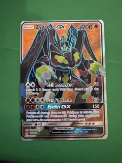 Pokemon 123/131 Zygarde GX Full Art Holo Sun Moon 6 Forbidden Light - Image 1