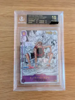 One Piece TCG Monkey D. Luffy EB02-061 Manga Rare BGS 10 Prestine Black Label - Image 2