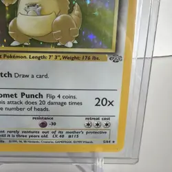 Pokemon Kangaskhan 90 HP Holo Trading Card 1999 5/64 Rare Base Set Vintage - Image 2