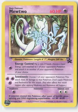 Mewtwo (12) WoTC Promo 12/53 Pokemon Card - Image 1