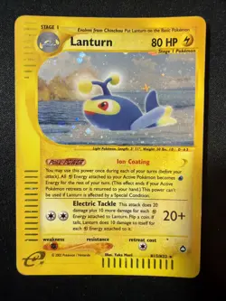 Pokemon Card Aquapolis Lanturn H15/H32 MP - Image 1