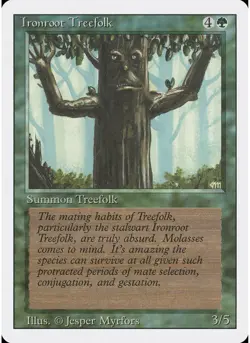 Ironroot Treefolk MTG NM - Revised Edition - Image 1