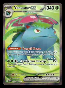 Venusaur ex 182/165 Ultra Rare 151 Set Pokemon Card - Image 1