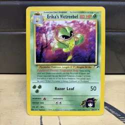 Pokemon Erika’s Victreebel 26/132 Non Holo Rare Gym Heroes Vintage Ex Gx - Image 1