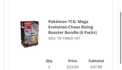 Pokemon TCG Mega Evolution Chaos Rising - Booster Bundle Box x2 - Image 2