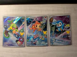 Pokemon TCG ME: Promo Gen 4 Starters Set Piplup, Chimchar, Turtwig NM/M - Image 1