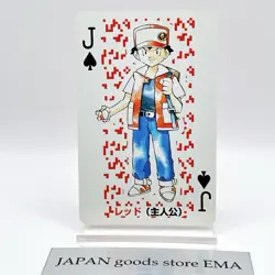 Satoshi Pokemon Red Charizard Playing Cards Poker 1996 Nintendo Japanese Anime - Image 1