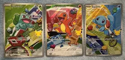 Pokemon First Partner Illustration Collection Series 1 Kanto Gen 1 Starters Set - Image 1