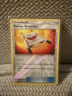 Rescue Stretcher Trainer Reverse Holo 130/145 Guardians Rising 2017 Pokemon NM - Image 1