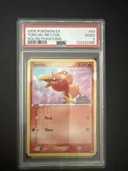 Torchic Reverse Holo 83/110 Holon Phantoms Pokemon PSA 2 GOOD LOW POP - Image 1