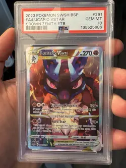 2023 POKEMON SWSH BLACK STAR PROMO #291 FULL ART/LUCARIO VSTAR PSA 10 🔥📈 - Image 1