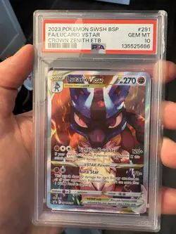 2023 POKEMON SWSH BLACK STAR PROMO #291 FULL ART/LUCARIO VSTAR PSA 10 🔥📈 - Image 4