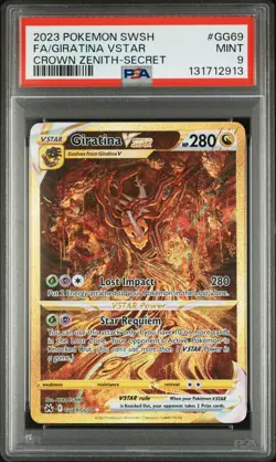 2023 POKEMON SWORD & SHIELD CROWN ZENITH SECRET FULL ART/GIRATINA VSTAR PSA 9 - Image 1