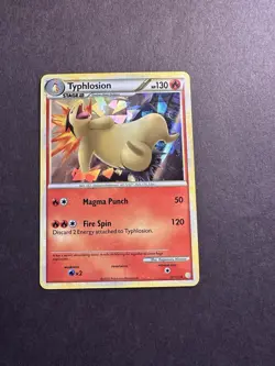 Pokemon Heartgold Soulsilver Deck Exclusives Typhlosion Cracked Ice Holo #32 NM - Image 1