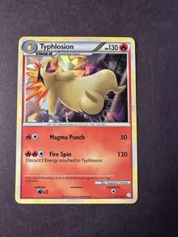 Pokemon Heartgold Soulsilver Deck Exclusives Typhlosion Cracked Ice Holo #32 NM - Image 2