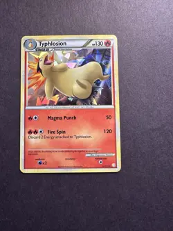 Pokemon Heartgold Soulsilver Deck Exclusives Typhlosion Cracked Ice Holo #32 NM - Image 3