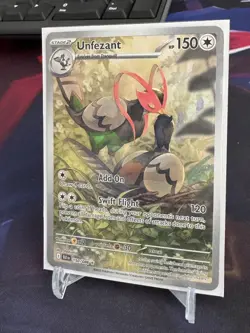 Pokemon Unfezant - Illustration Rare Holo SV: Black Bolt 150/086 NM - Image 1