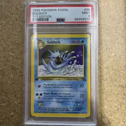 1999 Pokemon Fossil Golduck 1st Edition #35 PSA 9 - Image 1