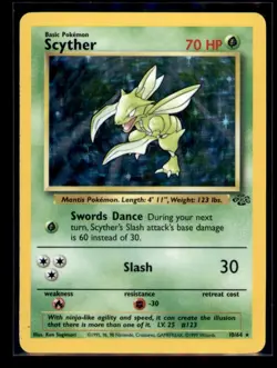 1999 Pokemon TCG Scyther Holo (10) Jungle #10/64 - Image 1