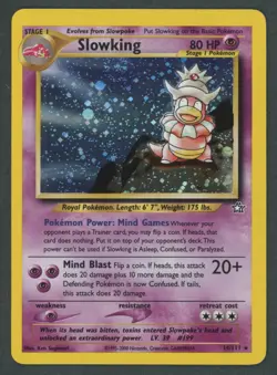 2000 Pokemon TCG Neo Genesis Slowking 14/111 Holo Rare Vintage SWIRL LP - Image 1