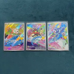 Pokemon TCG First Partner Illustration Collection Series 1 Gen 7 Alola Starters - Image 1