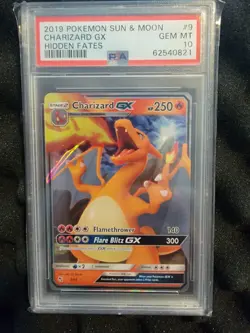 2019 Pokemon SM Hidden Fates Charizard GX #9 PSA 10 - GEM MINT! - Image 1