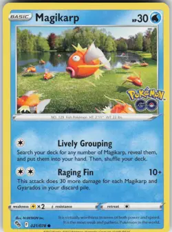 Magikarp 021/078 Common Pokemon GO Pokemon Near Mint - Image 1