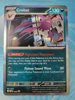 Crobat 076 Promo Chaos Rising, Pokemon TCG Prerelease - Image 1