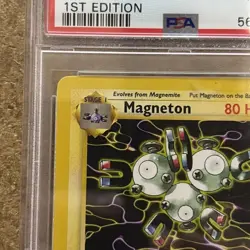 1999 Pokemon Fossil Magneton 1st Edition *non-holo* #26 PSA 8 - Image 3