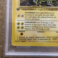 1999 Pokemon Fossil Magneton 1st Edition *non-holo* #26 PSA 8 - Image 5