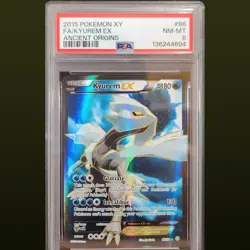 2015 POKEMON XY ANCIENT ORIGINS 86 FULL ART/KYUREM EX PSA 8 - Image 1